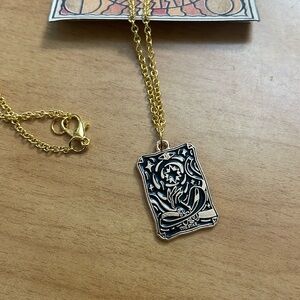 Tarot The Star astrology necklace featuring